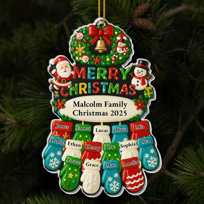 Merry Christmas Family Stockings And Festive Icons
