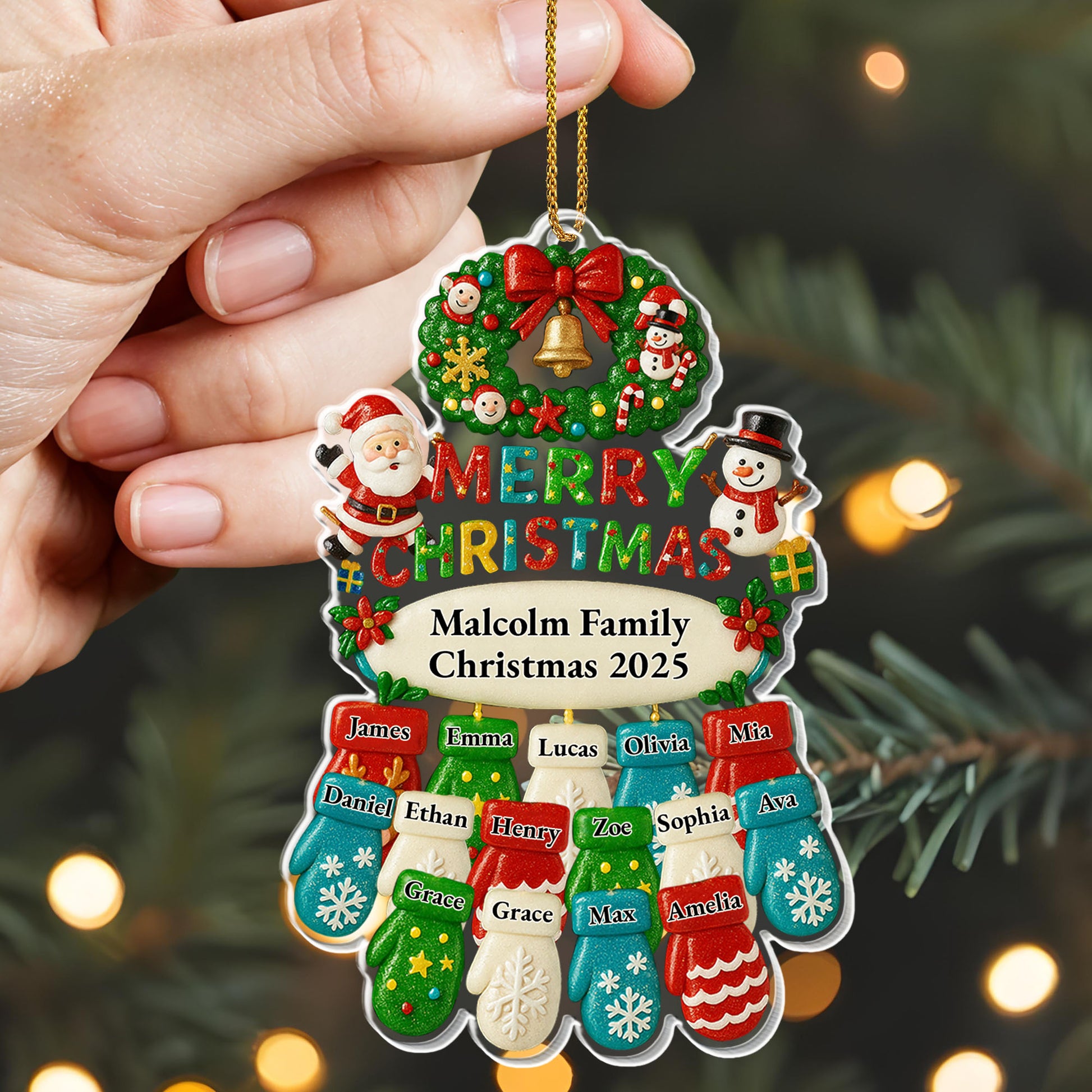 Merry Christmas Family Stockings And Festive Icons