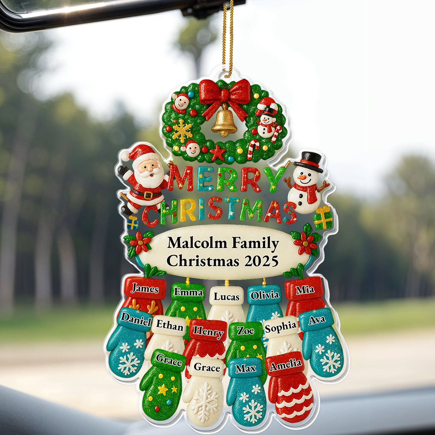 Merry Christmas Family Stockings And Festive Icons