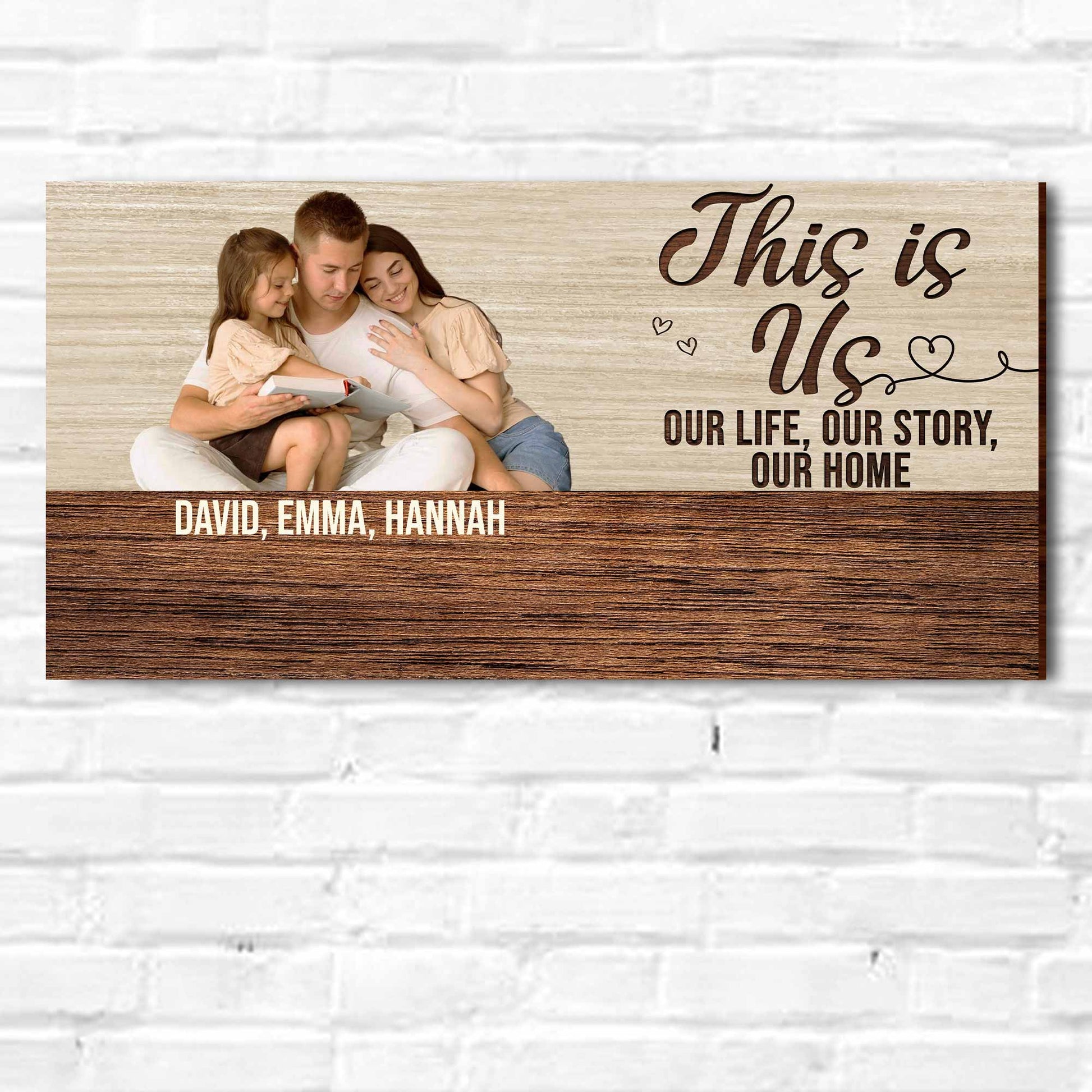 This Is Us Our Life Our Story Our Home Key Holder With Family Photo