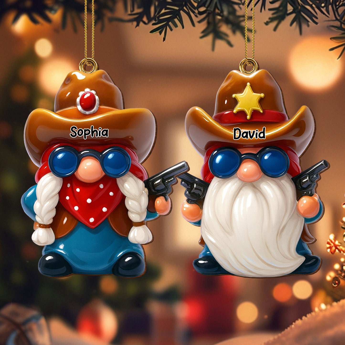Celebrate A Fun-Filled Christmas With Cowboy Santa Ornaments