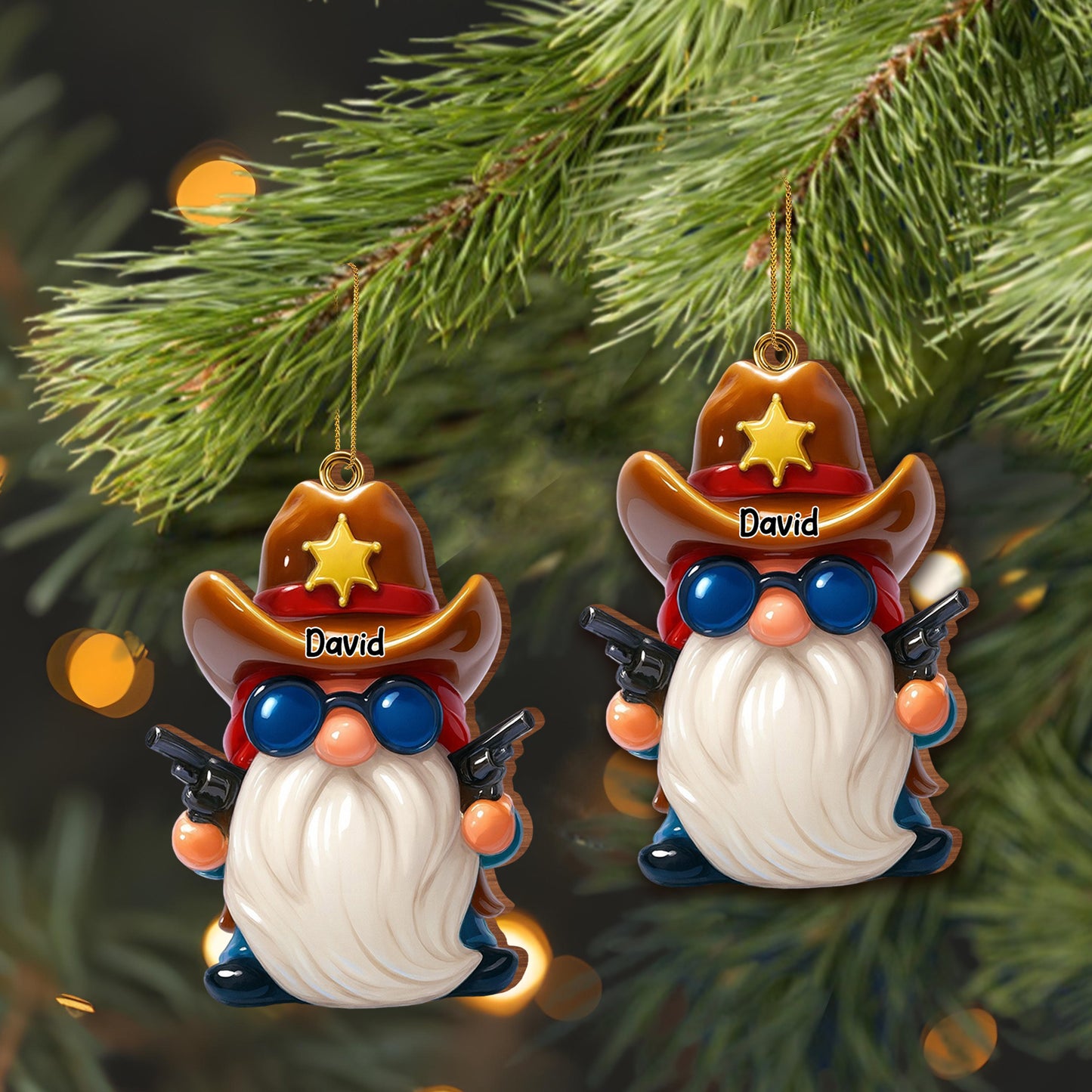 Celebrate A Fun-Filled Christmas With Cowboy Santa Ornaments