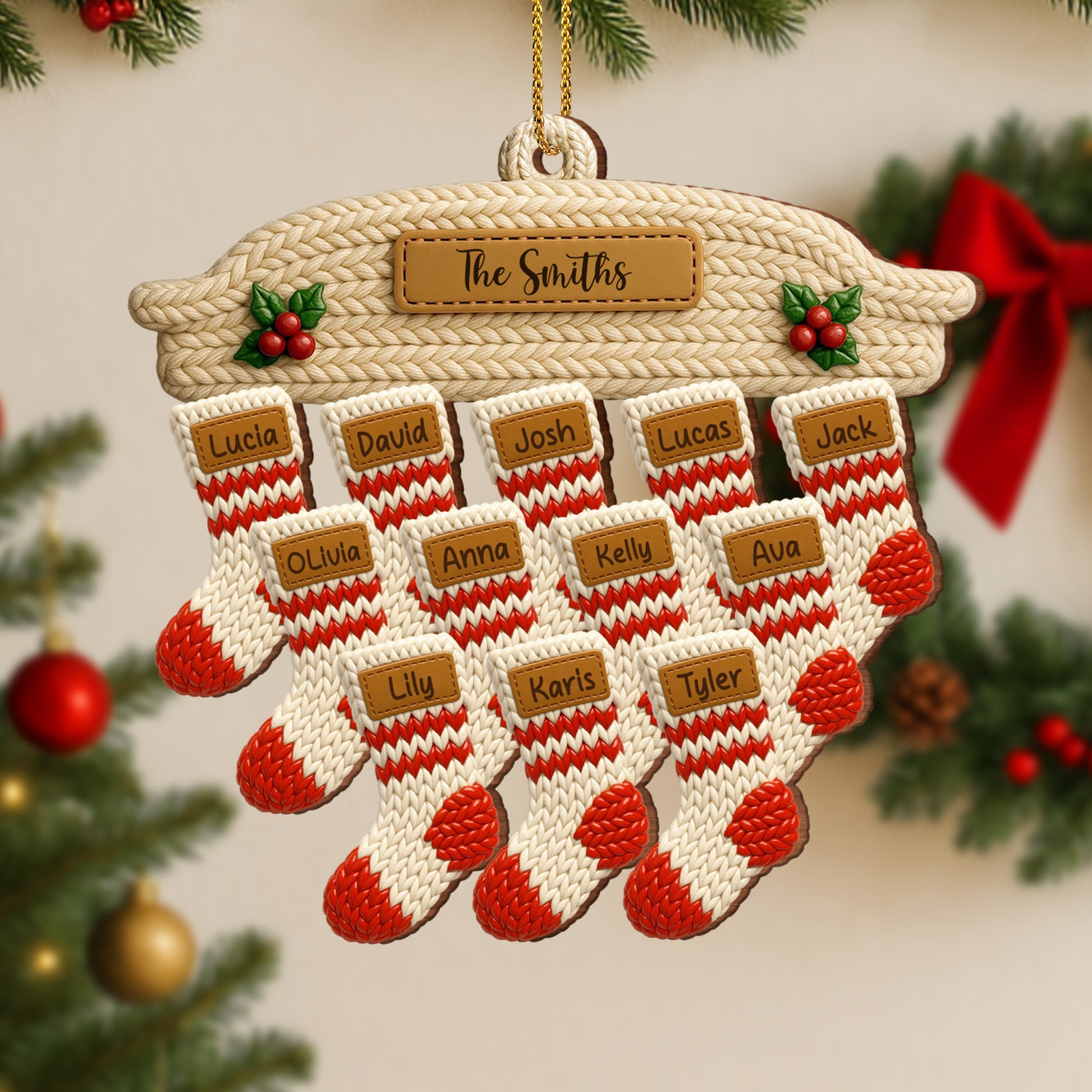 Celebrate Family With Customizable Stocking Ornament