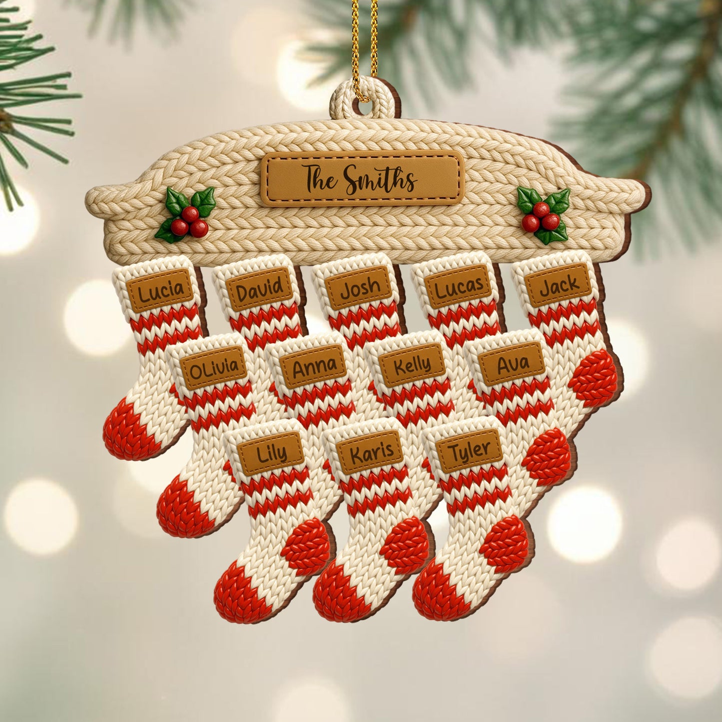 Celebrate Family With Customizable Stocking Ornament