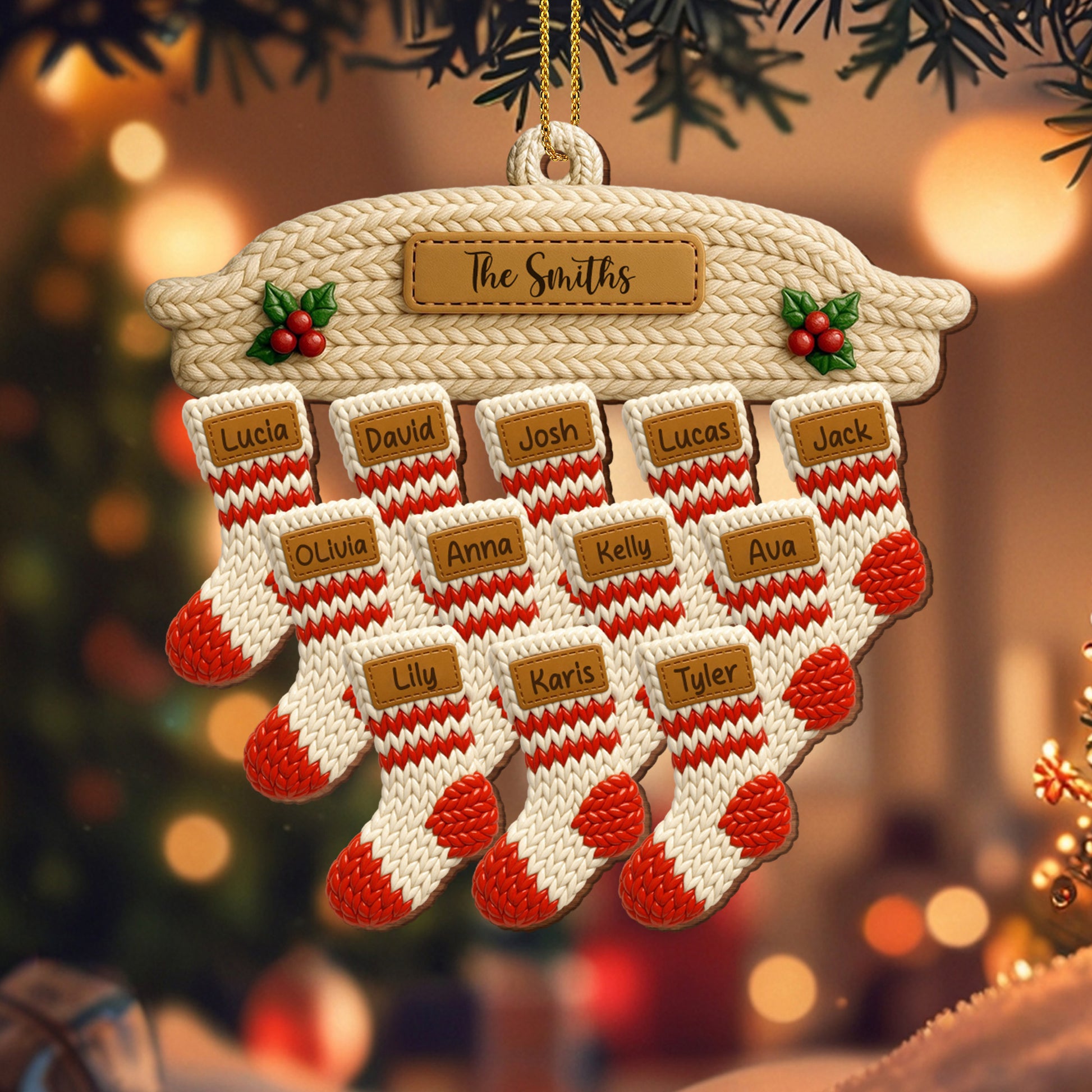 Celebrate Family With Customizable Stocking Ornament