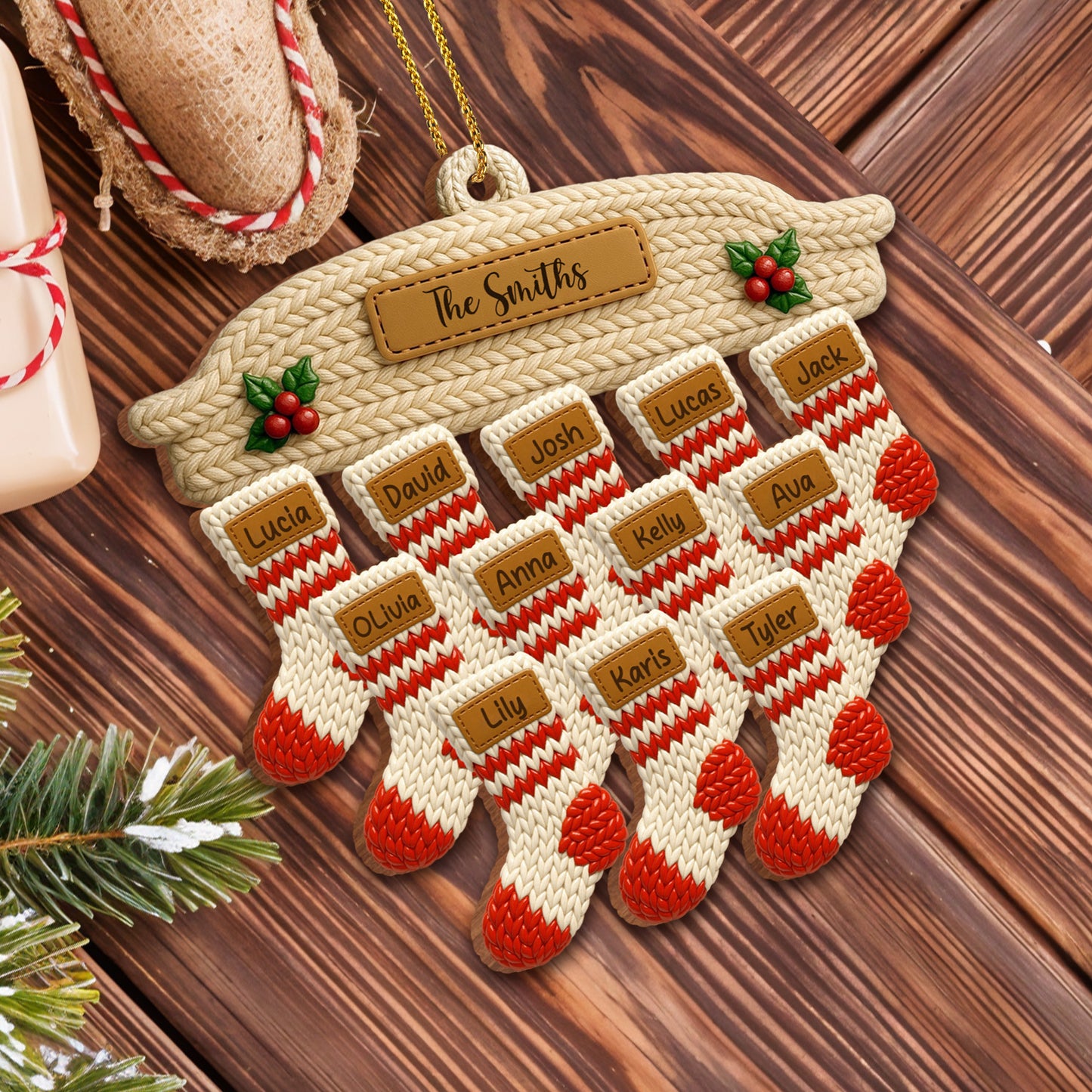 Celebrate Family With Customizable Stocking Ornament