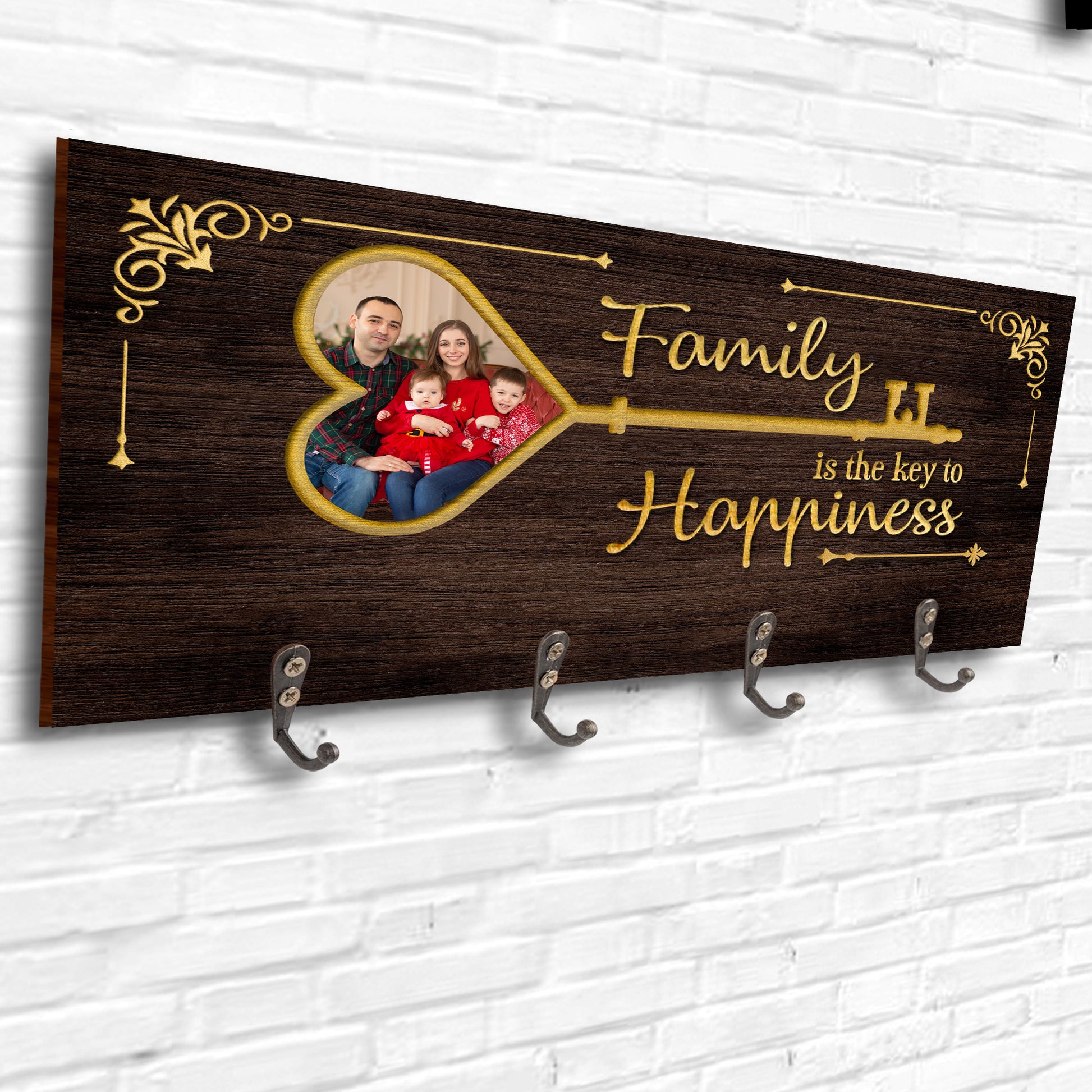 Family Is The Key To Happiness Key Holder