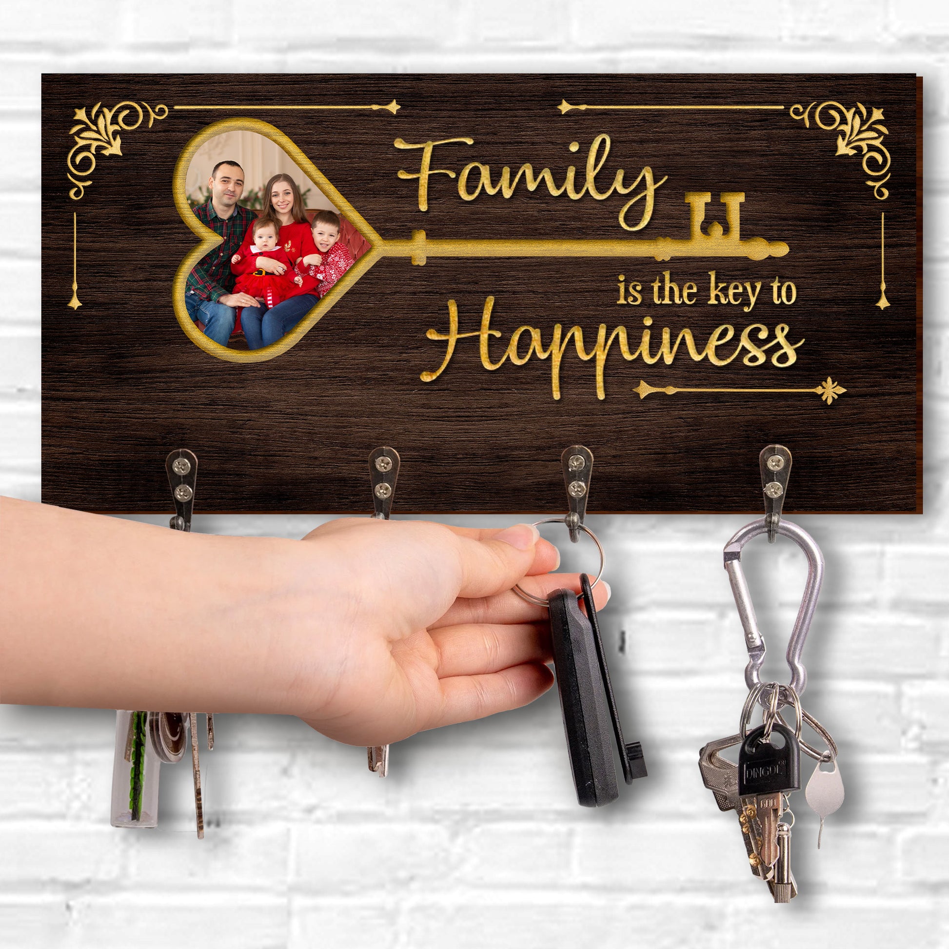 Family Is The Key To Happiness Key Holder
