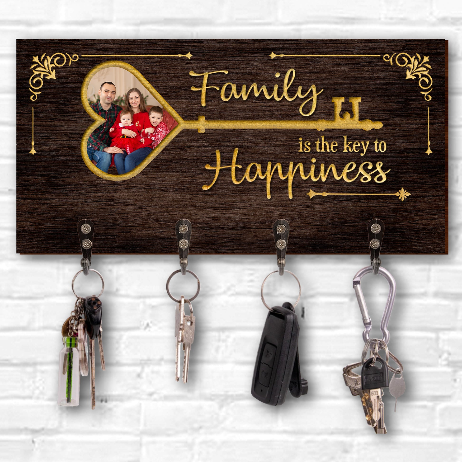 Family Is The Key To Happiness Key Holder