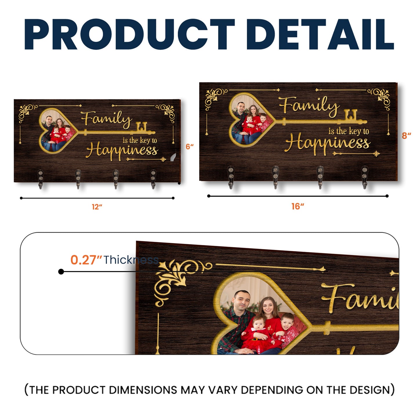 Family Is The Key To Happiness Key Holder