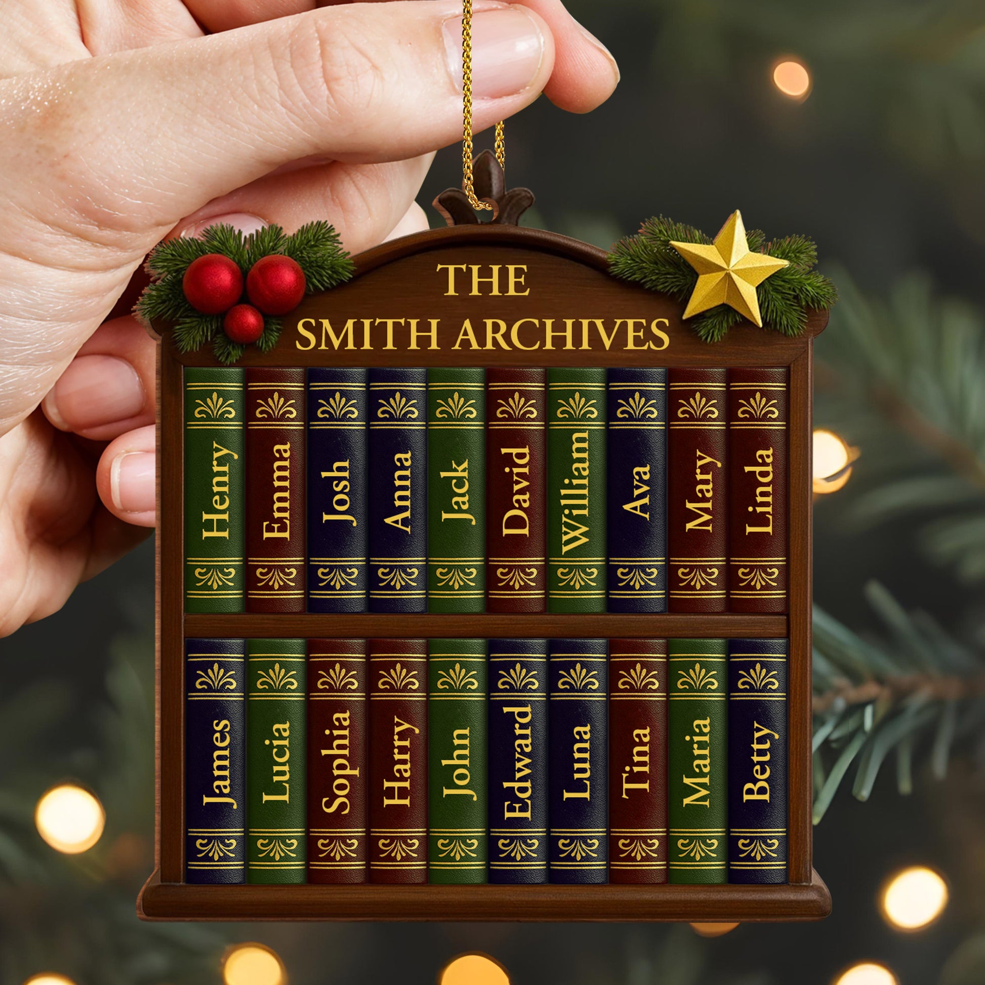 Capture Your Family Story With A Customizable Bookshelf Ornament