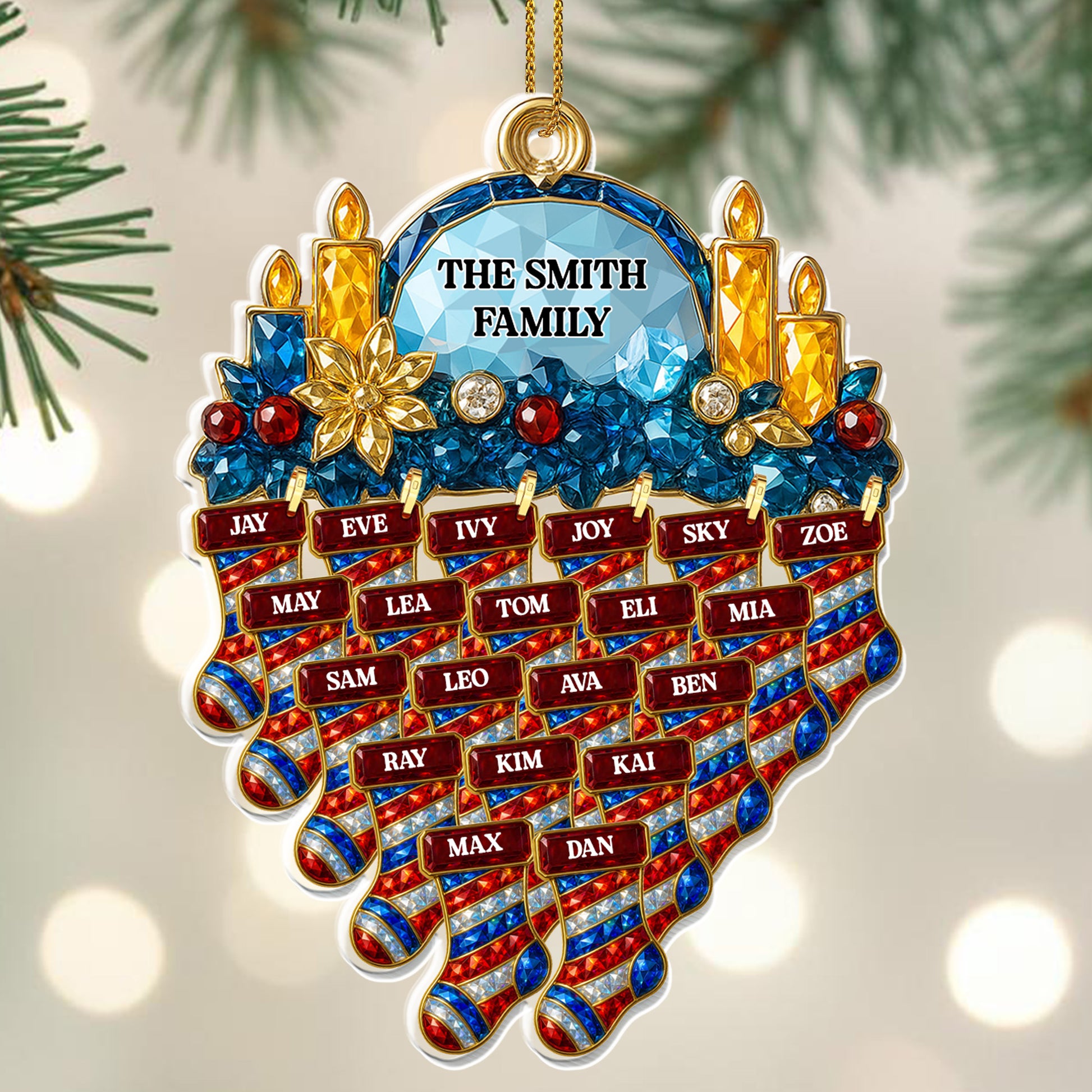 Customize Family Members With Gems And Stockings