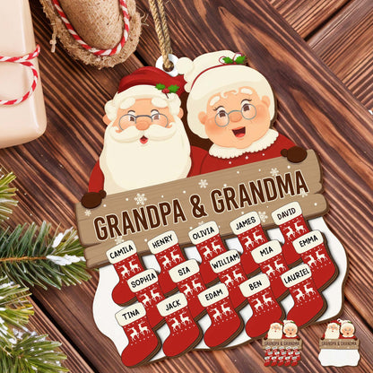 Holiday Season With Santa Claus and Christmas Stockings