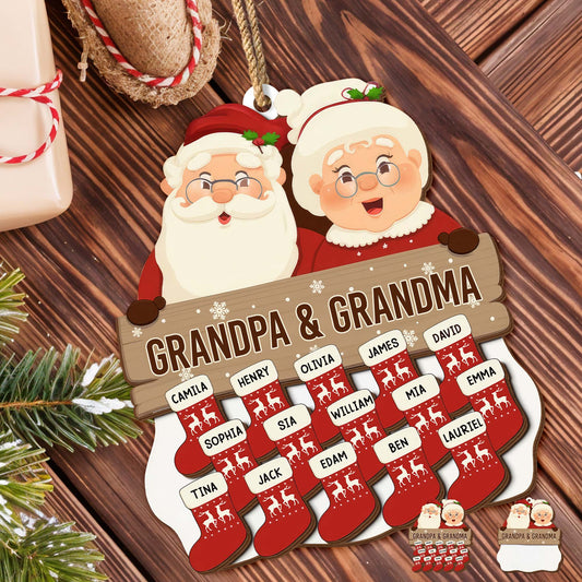 Holiday Season With Santa Claus and Christmas Stockings