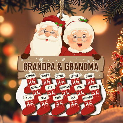 Holiday Season With Santa Claus and Christmas Stockings