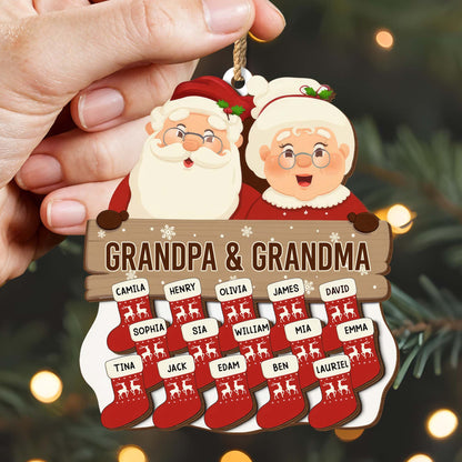 Holiday Season With Santa Claus and Christmas Stockings