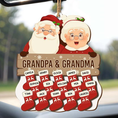 Holiday Season With Santa Claus and Christmas Stockings