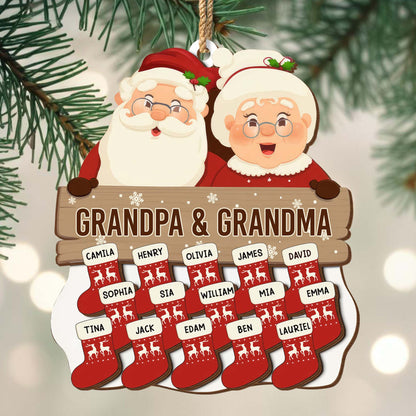 Holiday Season With Santa Claus and Christmas Stockings