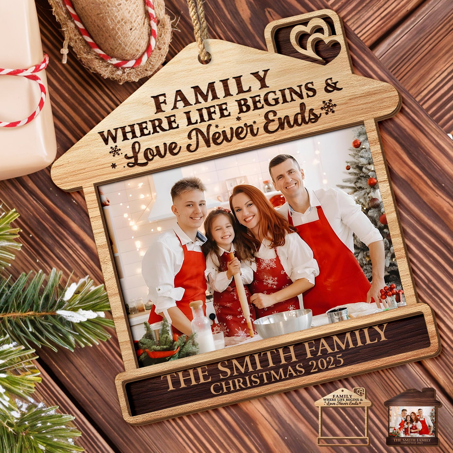 Family Where Life Begins And Love Never Ends Ornament