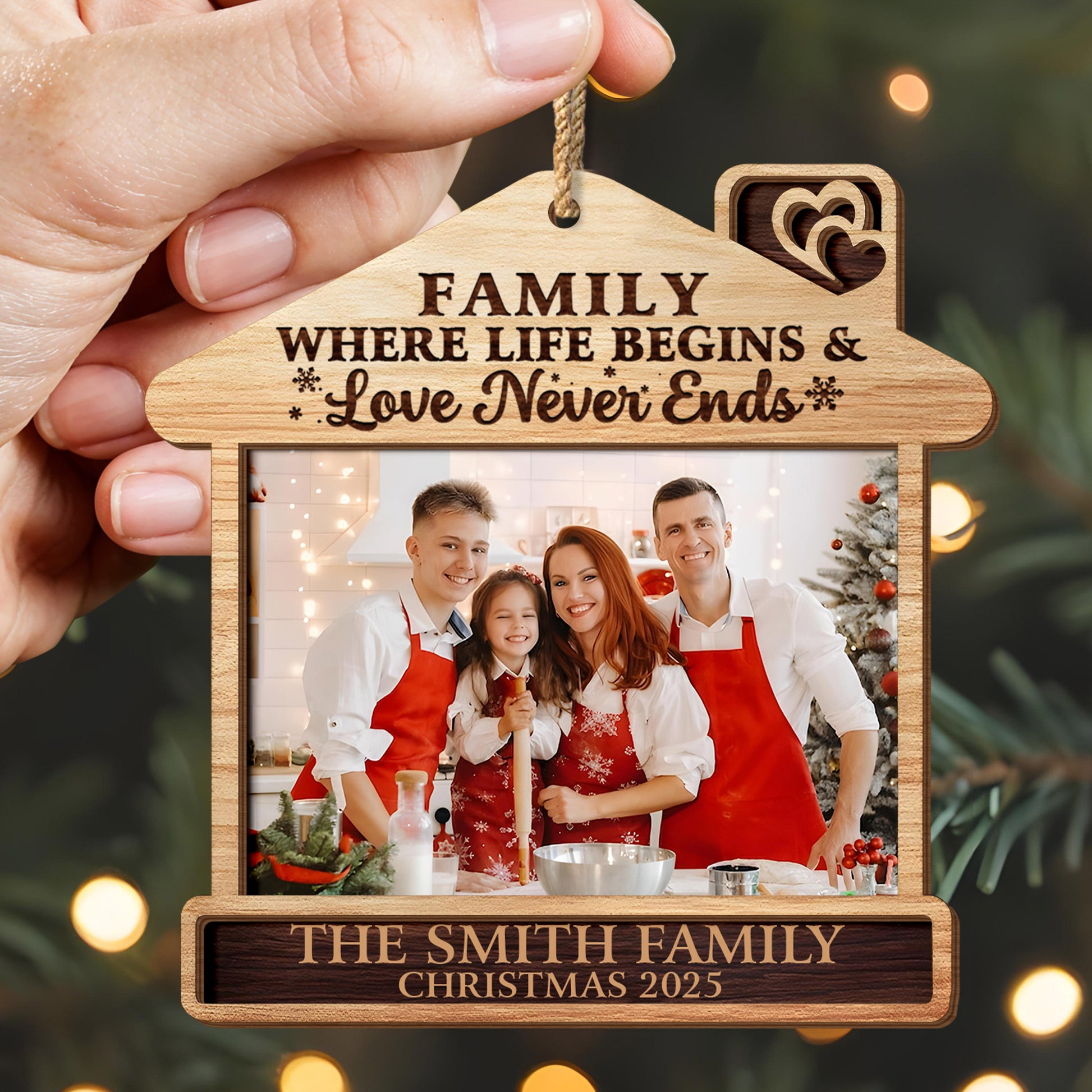 Family Where Life Begins And Love Never Ends Ornament