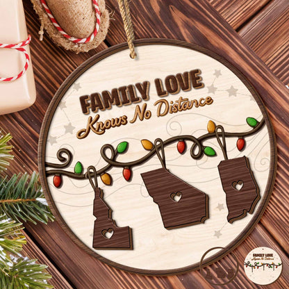 Family Love Knows No Distance With US State Shapes