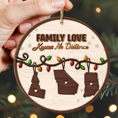 Family Love Knows No Distance With US State Shapes