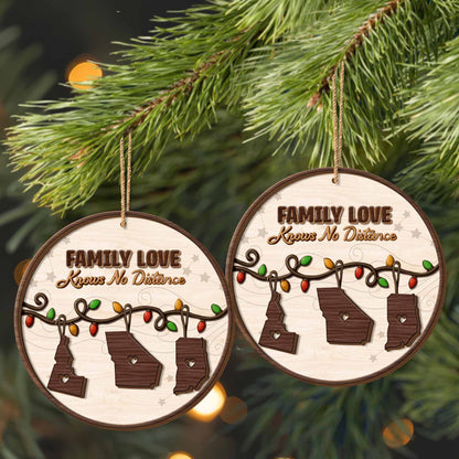 Family Love Knows No Distance With US State Shapes