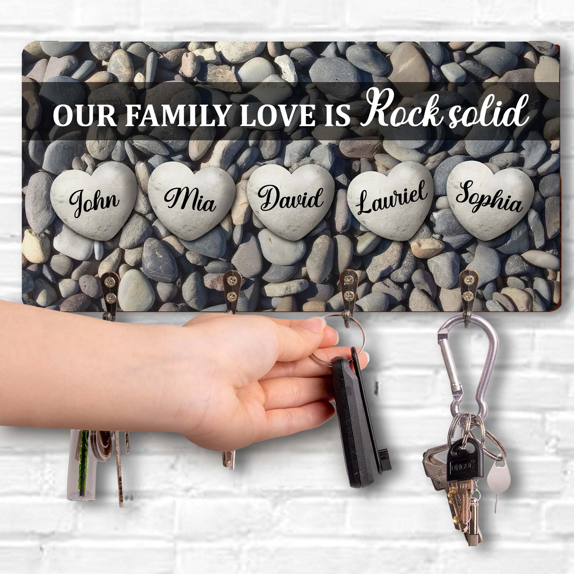 Our Family Love Is Rock Solid, Hearts on Stones