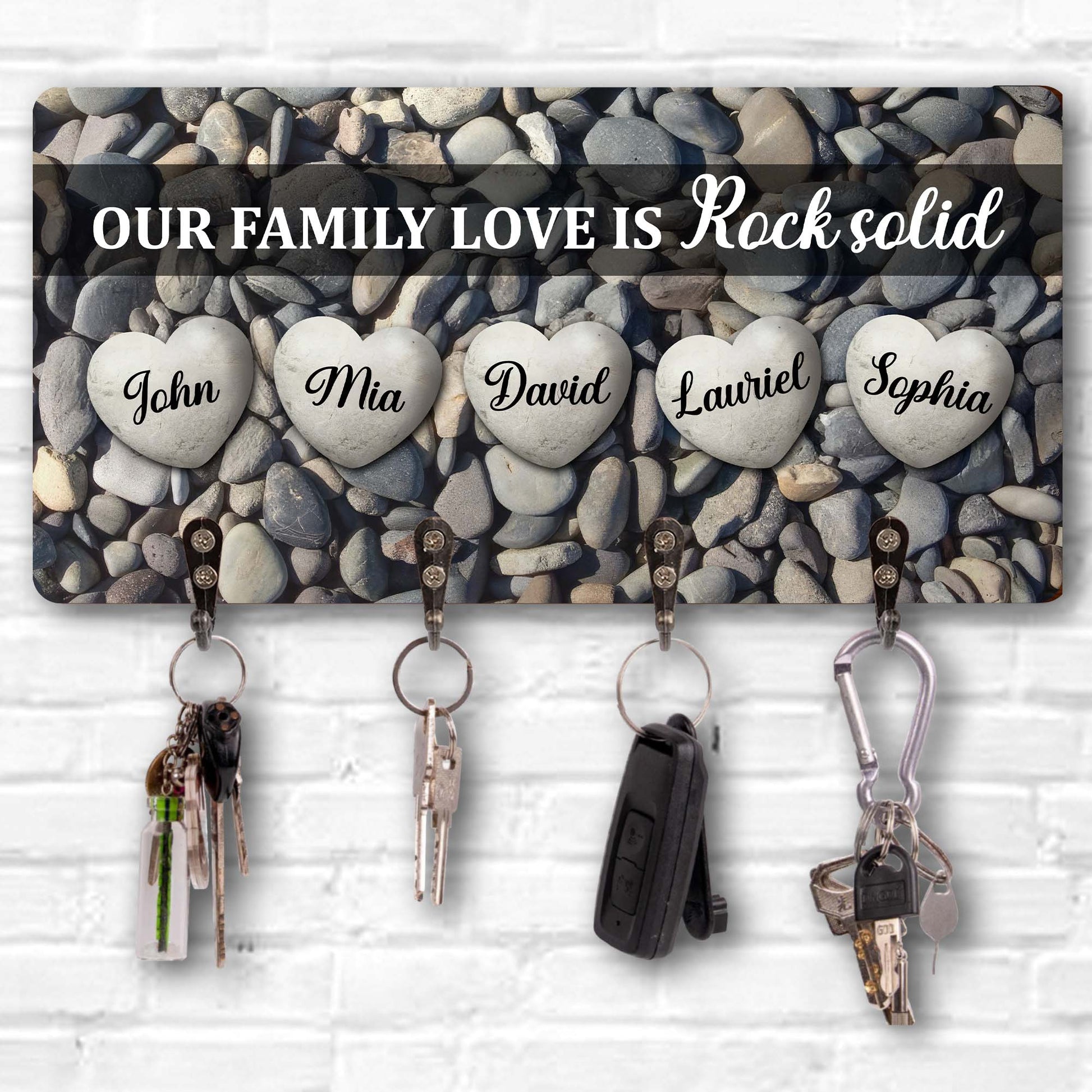 Our Family Love Is Rock Solid, Hearts on Stones