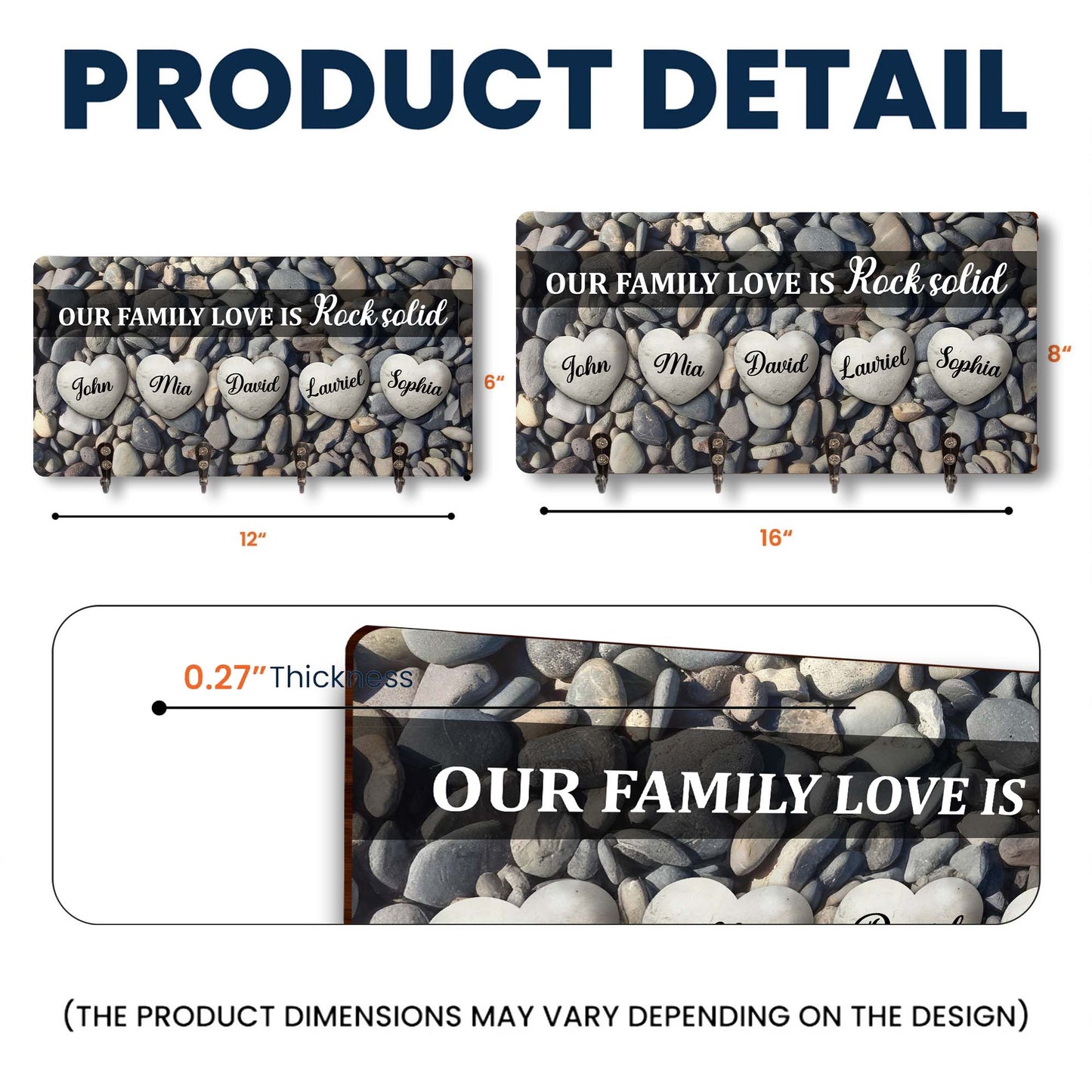 Our Family Love Is Rock Solid, Hearts on Stones