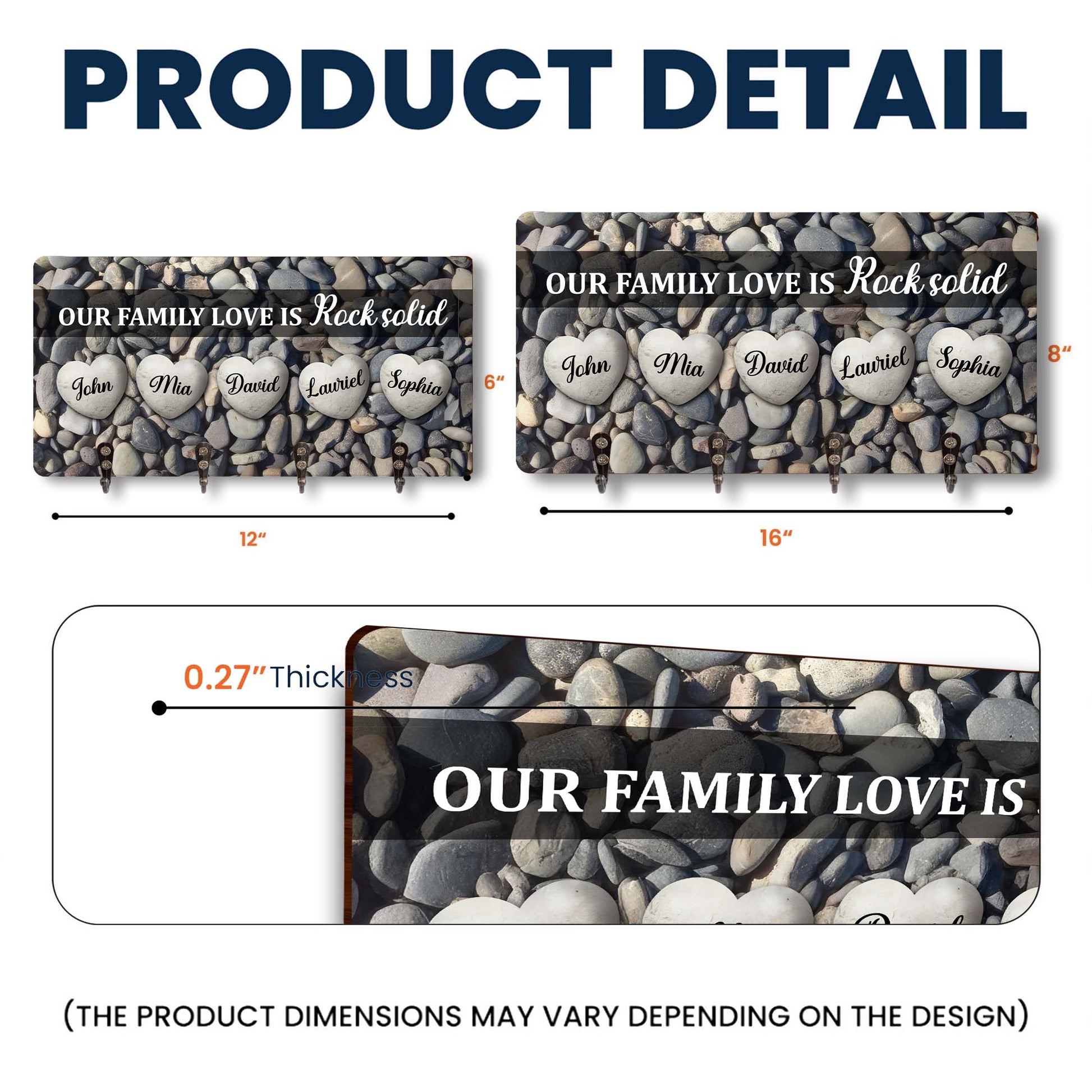 Our Family Love Is Rock Solid, Hearts on Stones