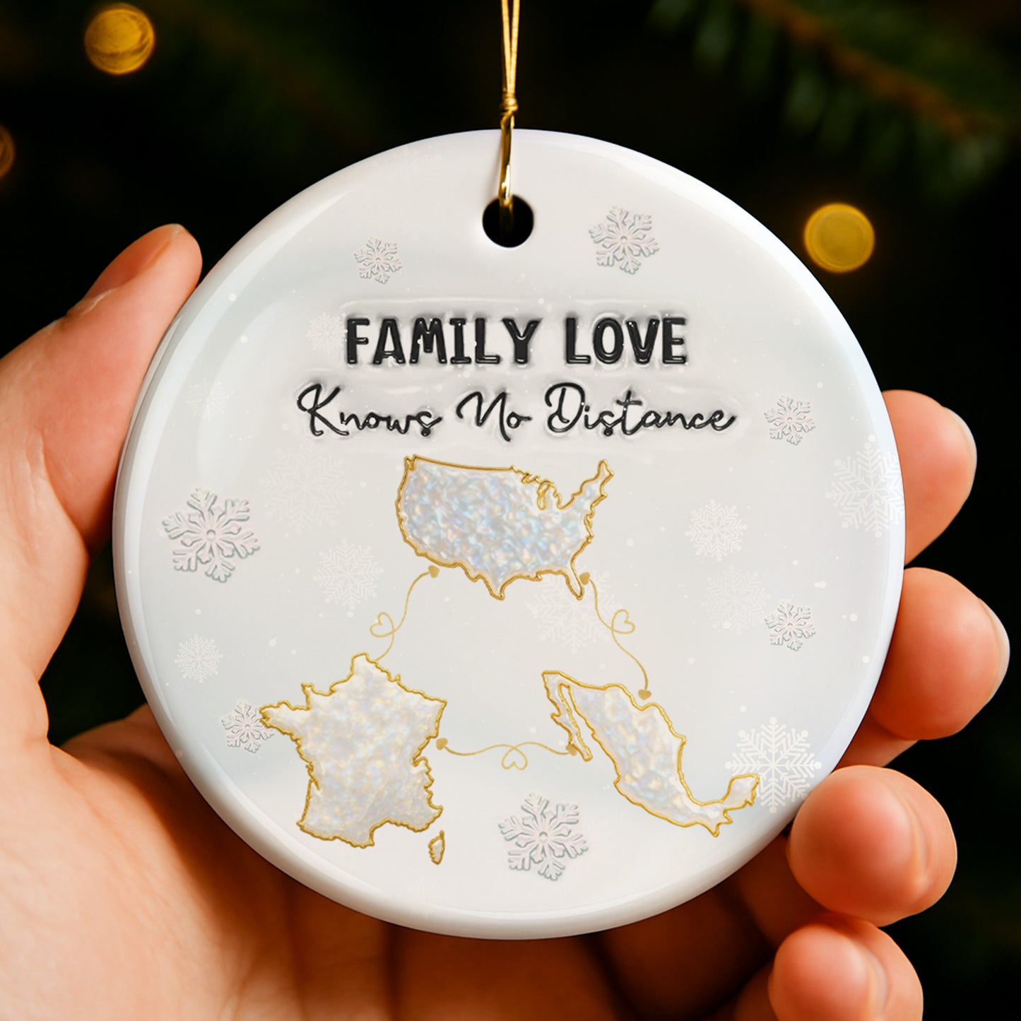 Family Love Knows No Distance With Map Design