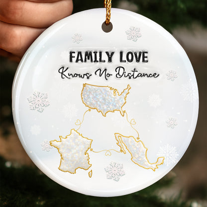 Family Love Knows No Distance With Map Design
