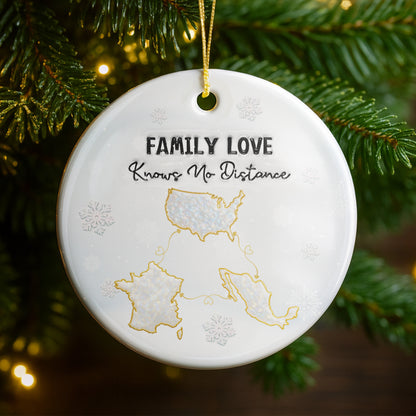 Family Love Knows No Distance With Map Design