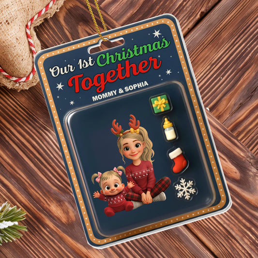 Our 1st Christmas Together With Reindeer Antlers And Ornaments