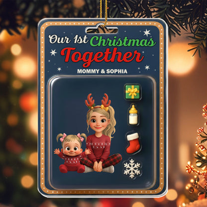 Our 1st Christmas Together With Reindeer Antlers And Ornaments