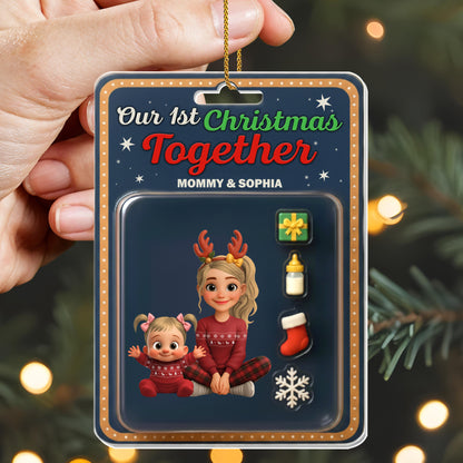 Our 1st Christmas Together With Reindeer Antlers And Ornaments