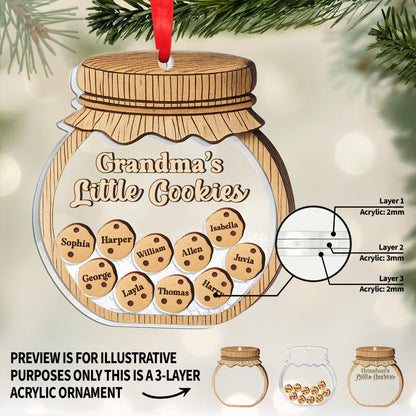 Grandma's Little Cookies, Jar And Cookies Design