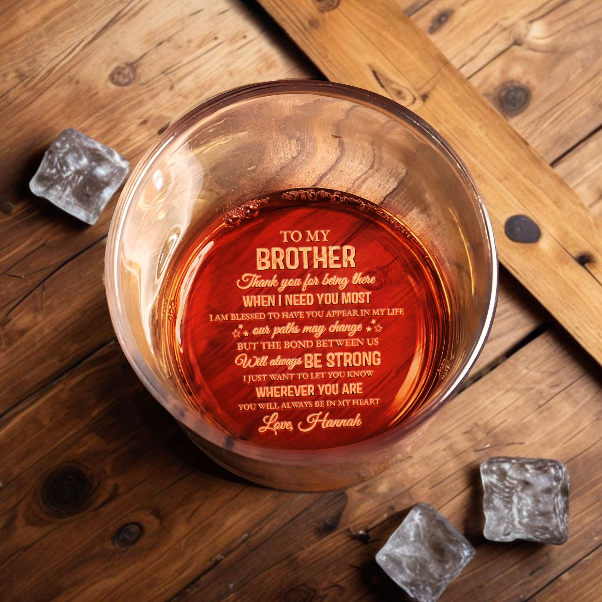 To My Brother, Bond Always Strong, Whiskey Glass