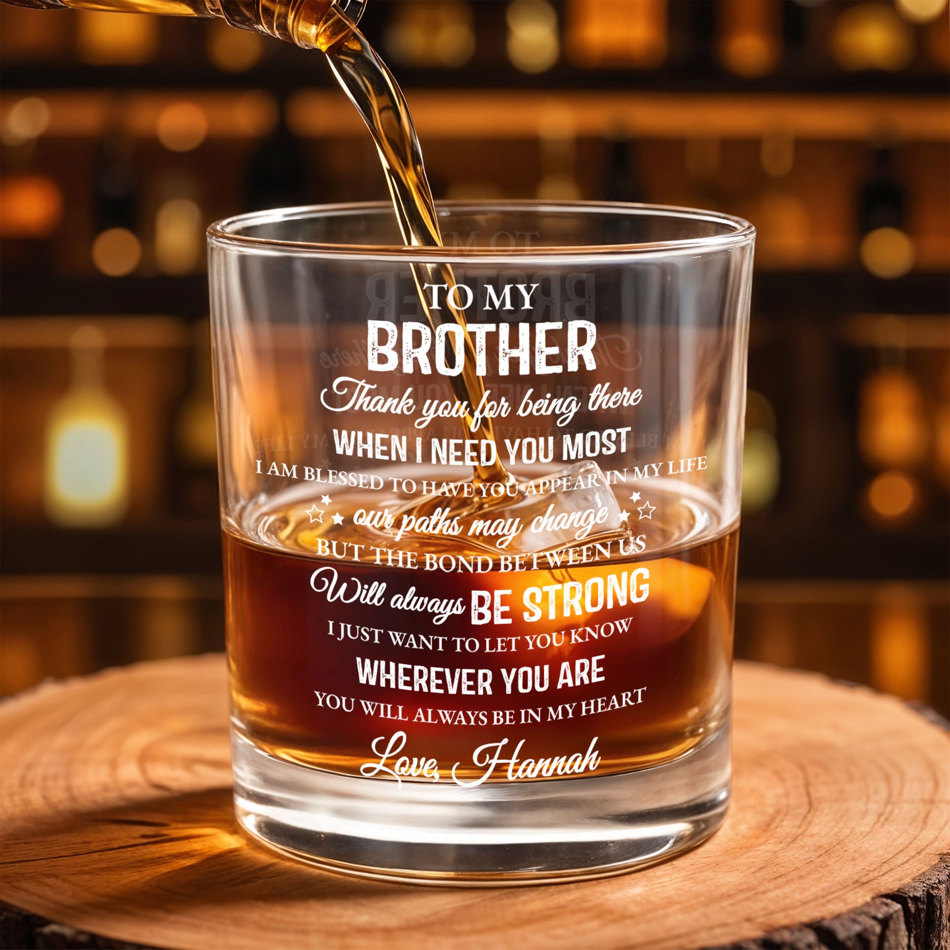 To My Brother, Thank You For Being There, Text Design