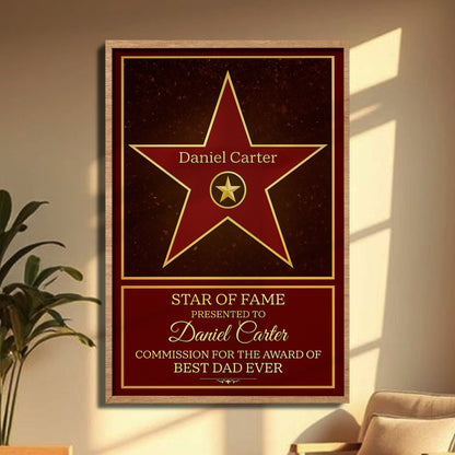 Star Of Fame Award For Best Dad Ever