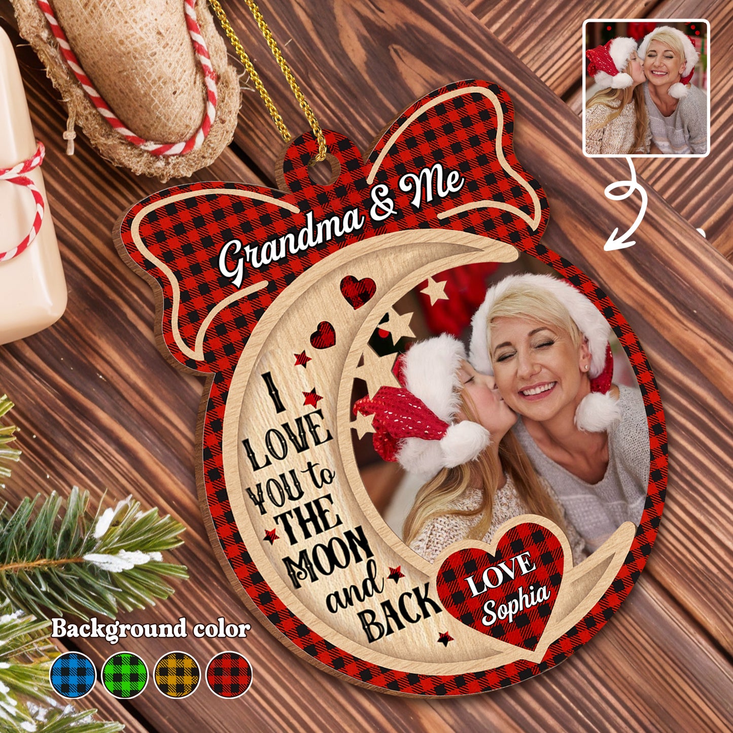 I Love You To The Moon and Back, Hearts and Moon Design