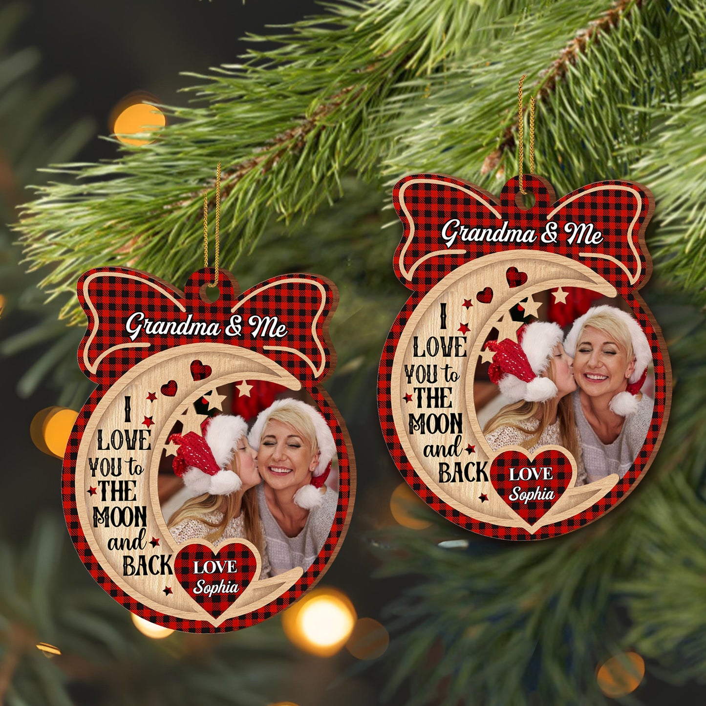 I Love You To The Moon and Back, Hearts and Moon Design