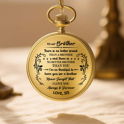 To My Brother, Love & Forever, Floral And Stars Design