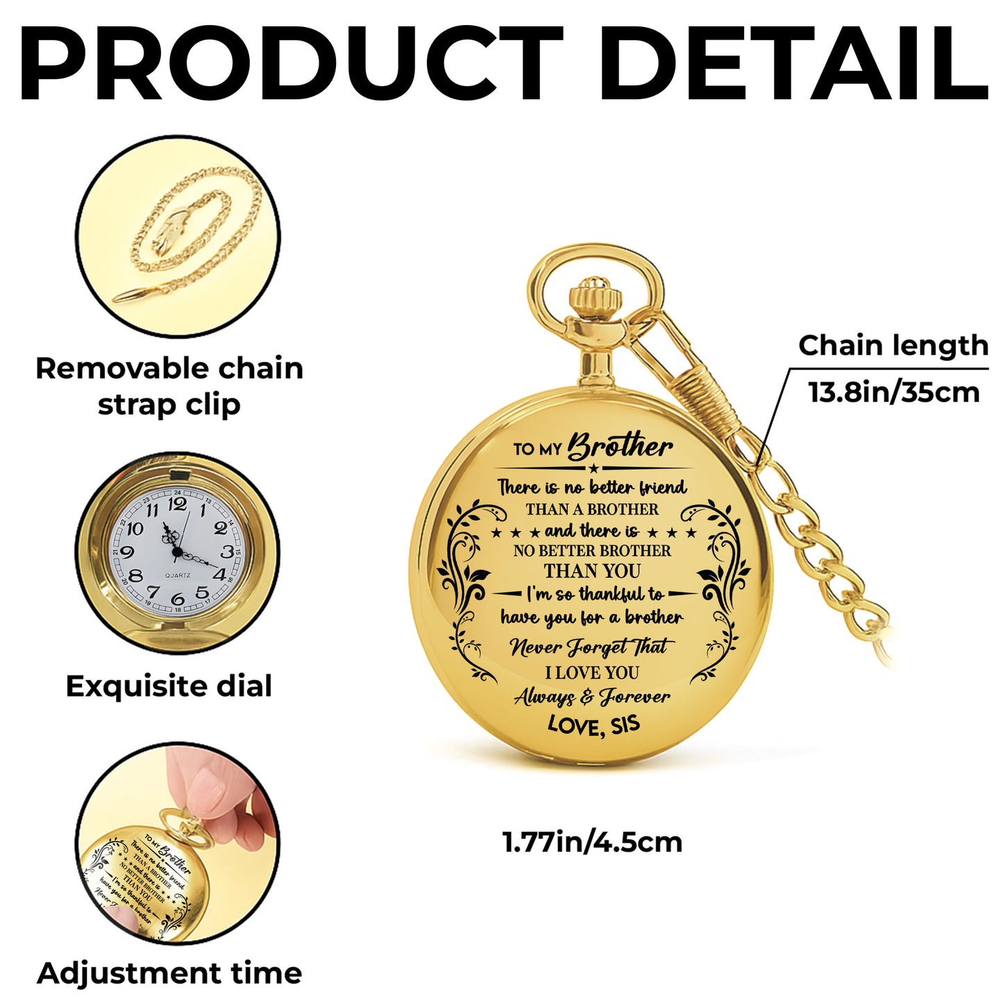 To My Brother, Love & Forever, Floral And Stars Design