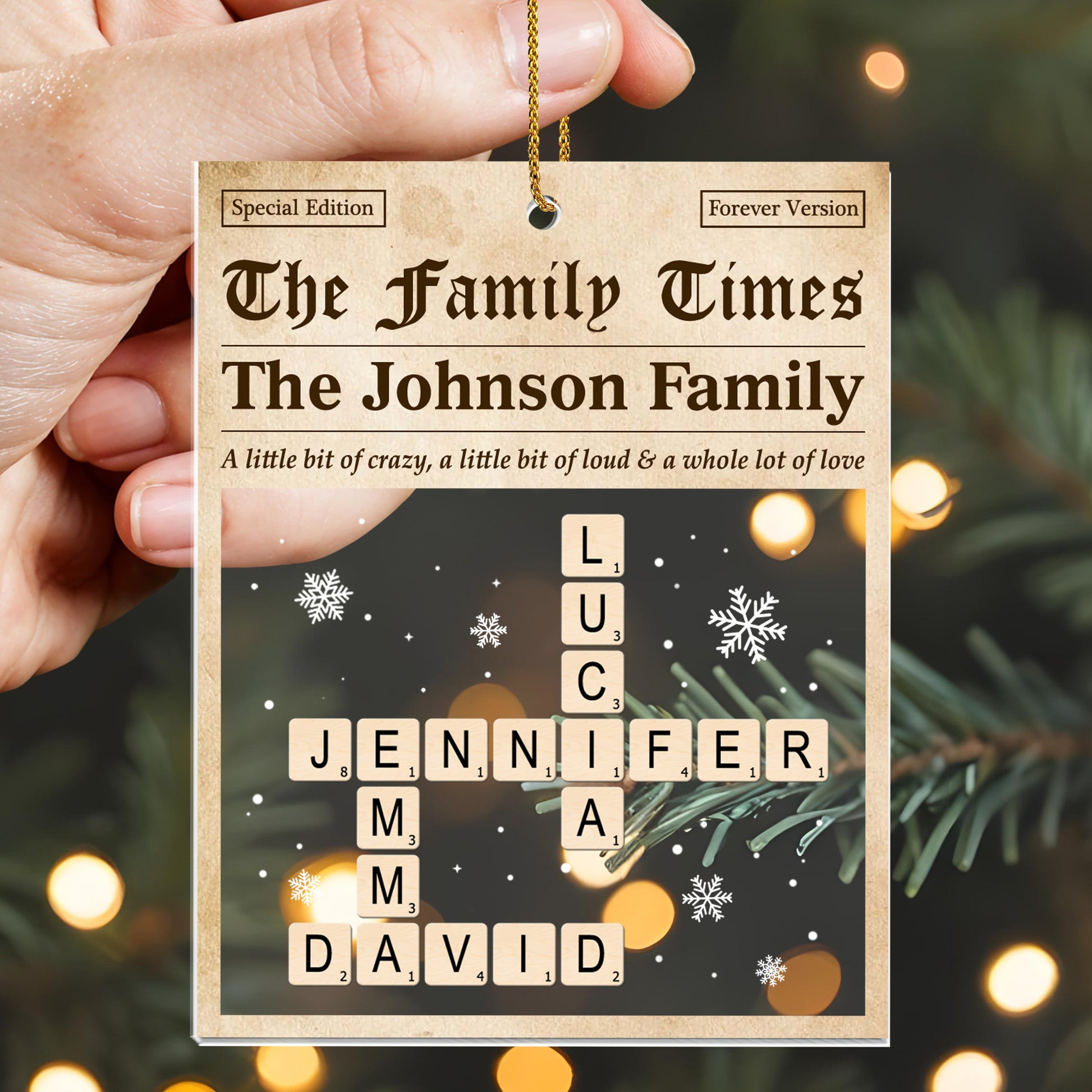 A Little Bit of Crazy & A Whole Lot of Love, Snowflakes, Scrabble Letters