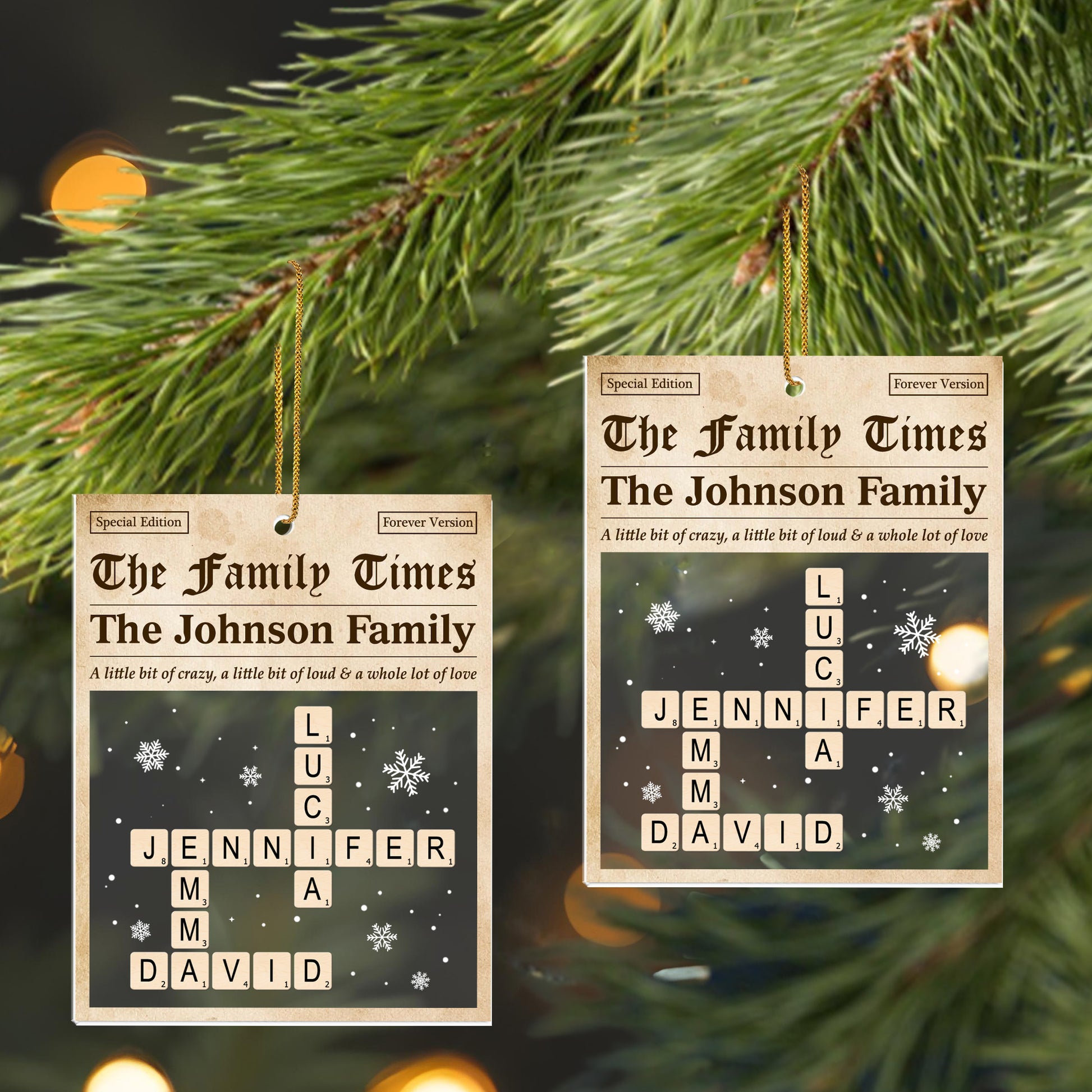 A Little Bit of Crazy & A Whole Lot of Love, Snowflakes, Scrabble Letters