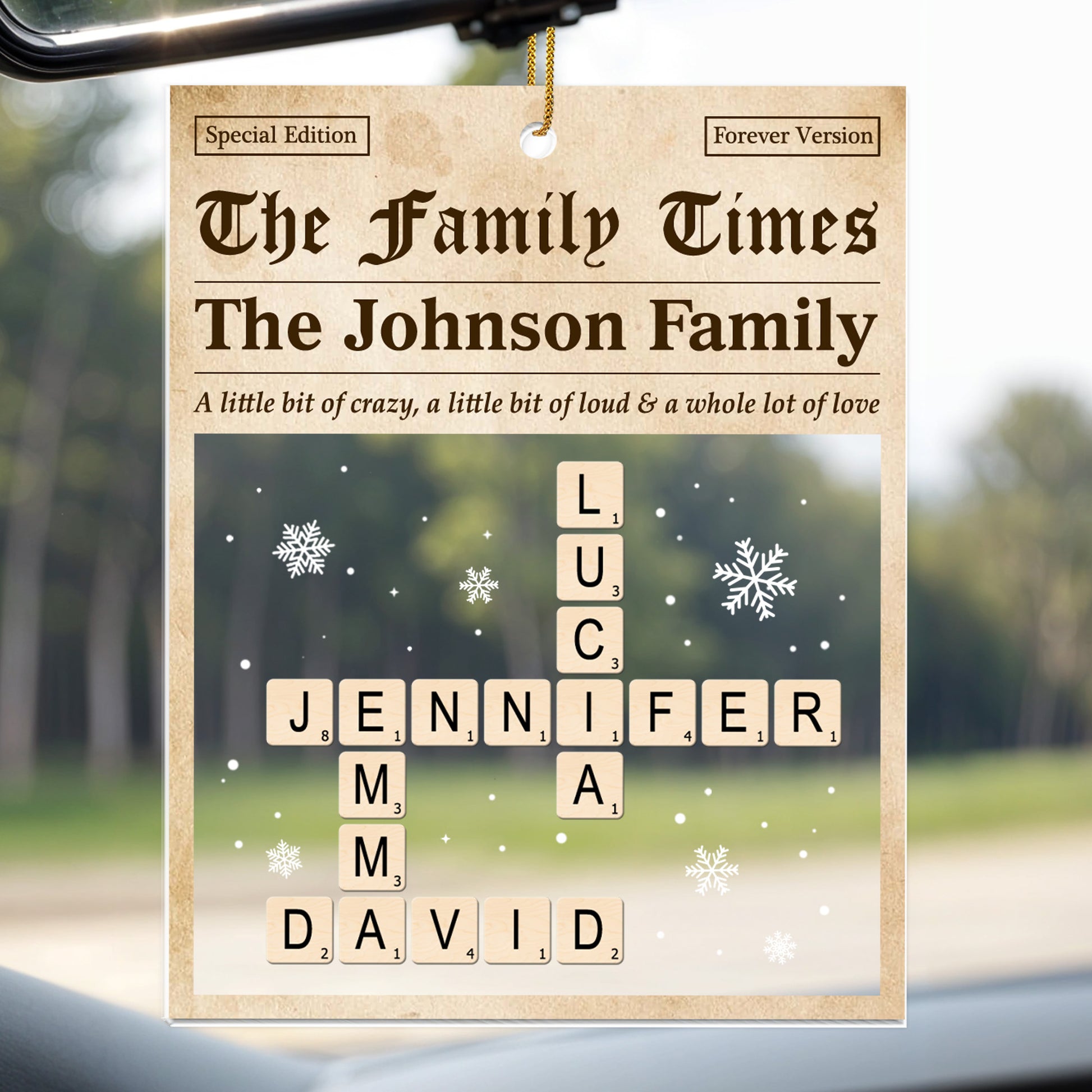 A Little Bit of Crazy & A Whole Lot of Love, Snowflakes, Scrabble Letters