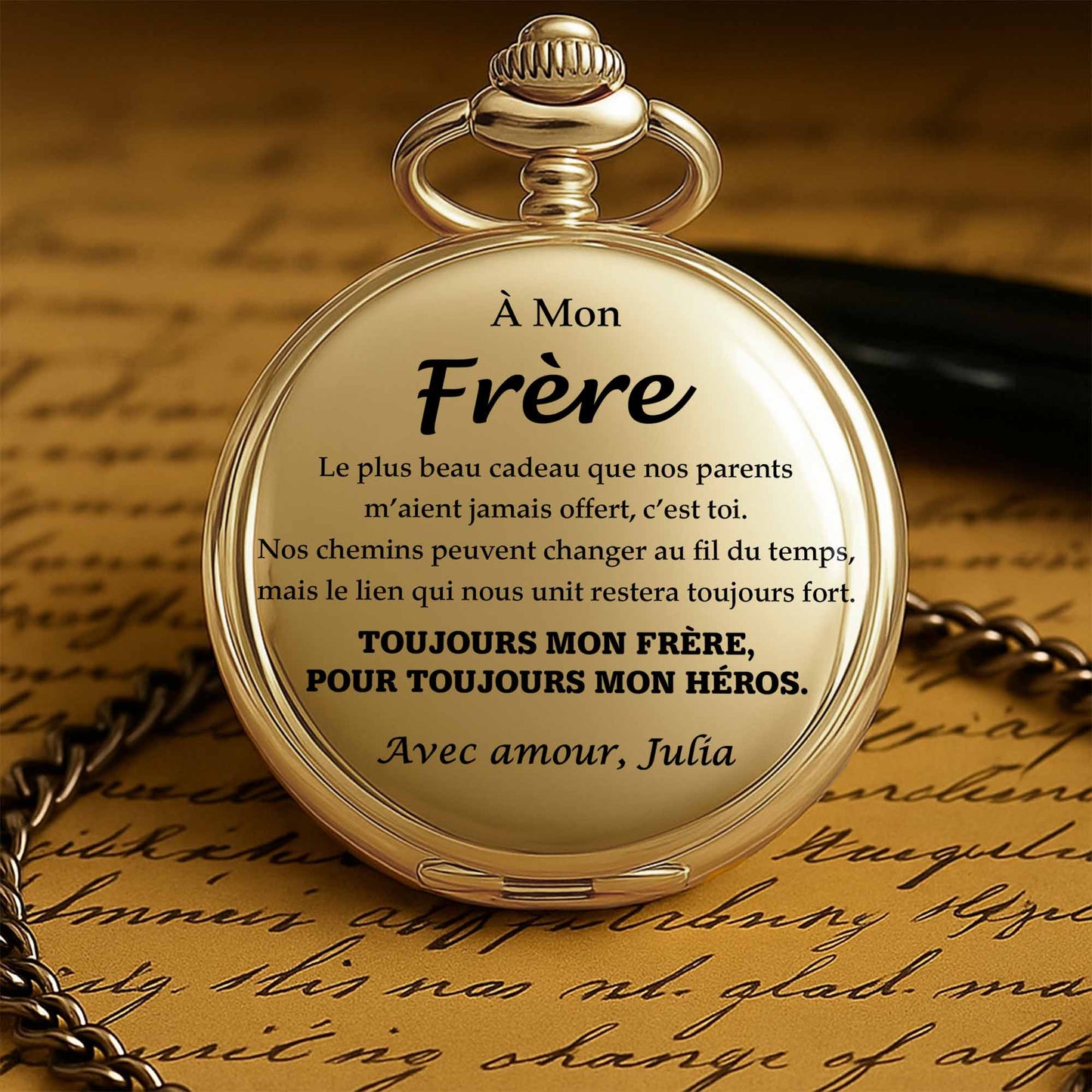 A Mon Frère, Elegant Pocket Watch