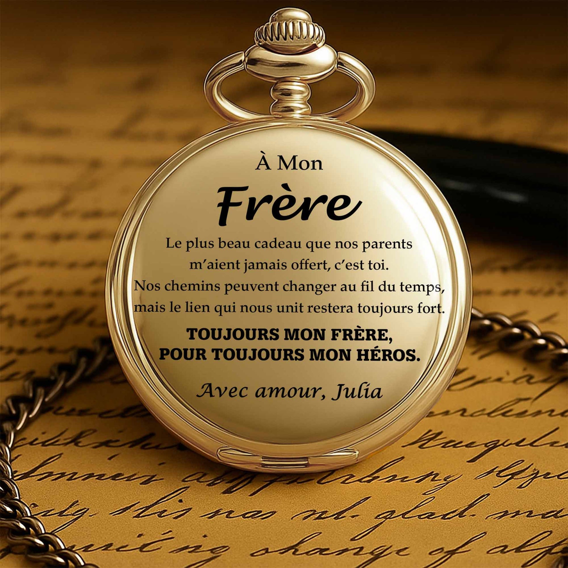 A Mon Frère, Elegant Pocket Watch